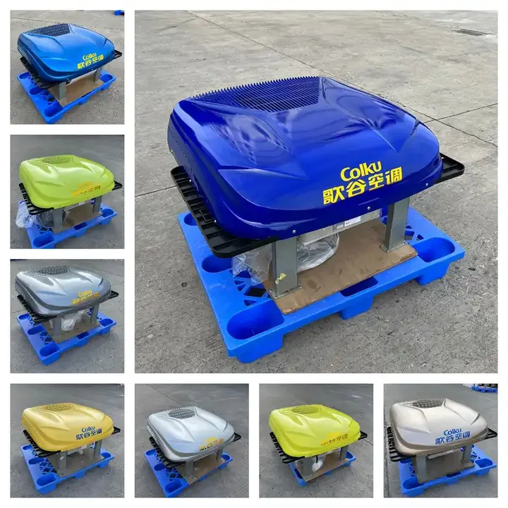 DC 12V Truck Parking Compressor 6400 BTU Rooftop Mounted Air Conditioning Unit for Scania Volvo Hino UD Isuzu