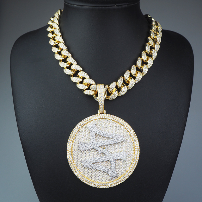 Hiphop 44 Round Rotatable Pendant Match 20mm 18