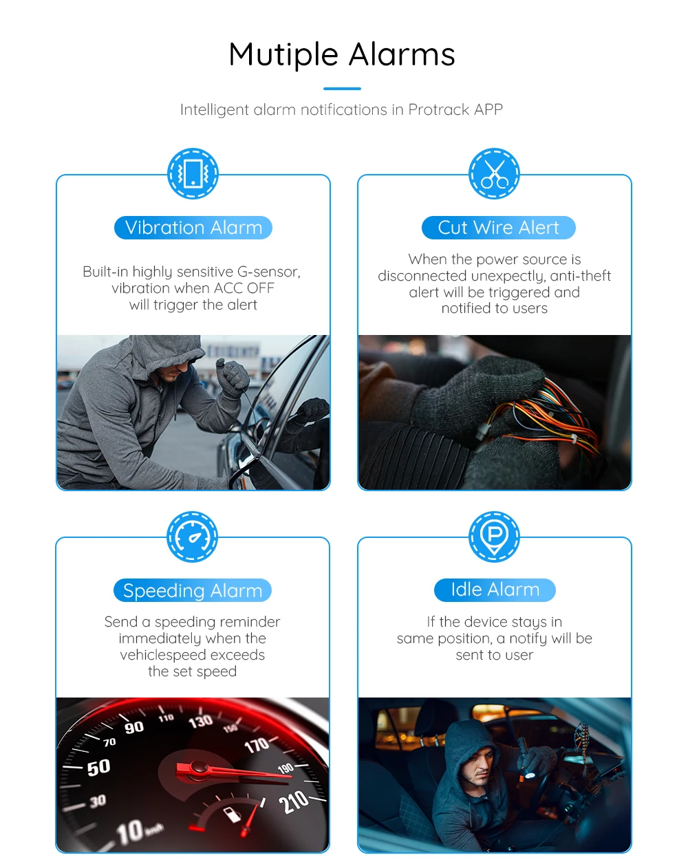 3G gps tracker mobile phone tracking device and Easy installation Protrack VT02 for tracking via Web, iOS, Android apps
