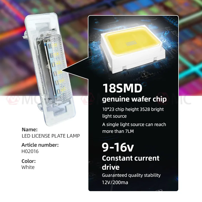 LED License Plate Light for Benz W210 4D Sedan W202 4D Sedan Facelif Rear License Plate Led Light