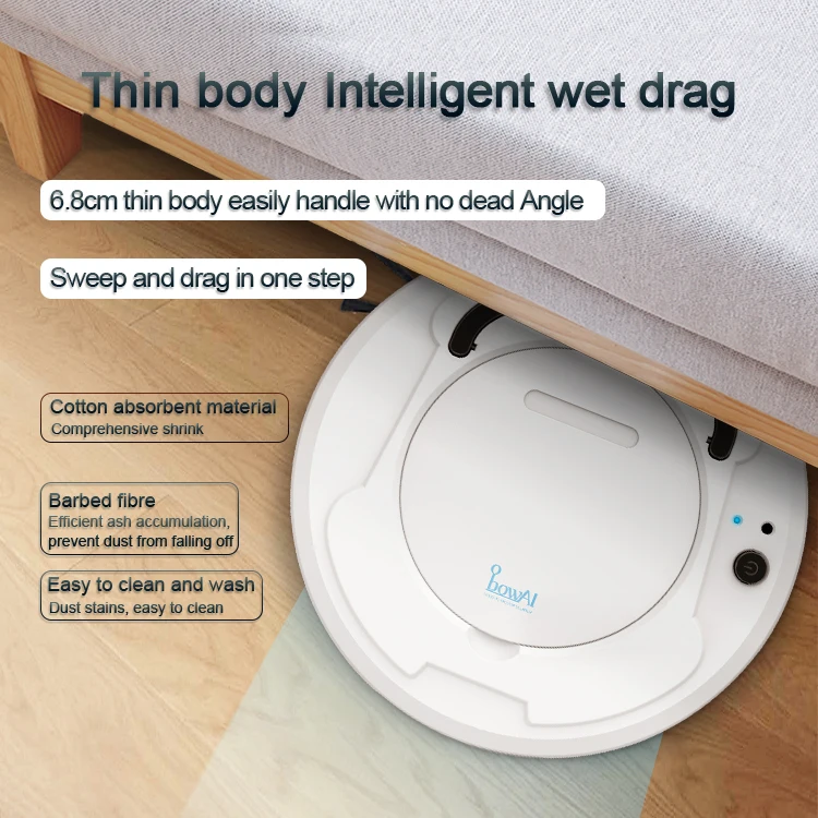 High Quality Made in China  Smart Home Appliances Electric Household Mopping Robot Smart Vacuum Cleaner