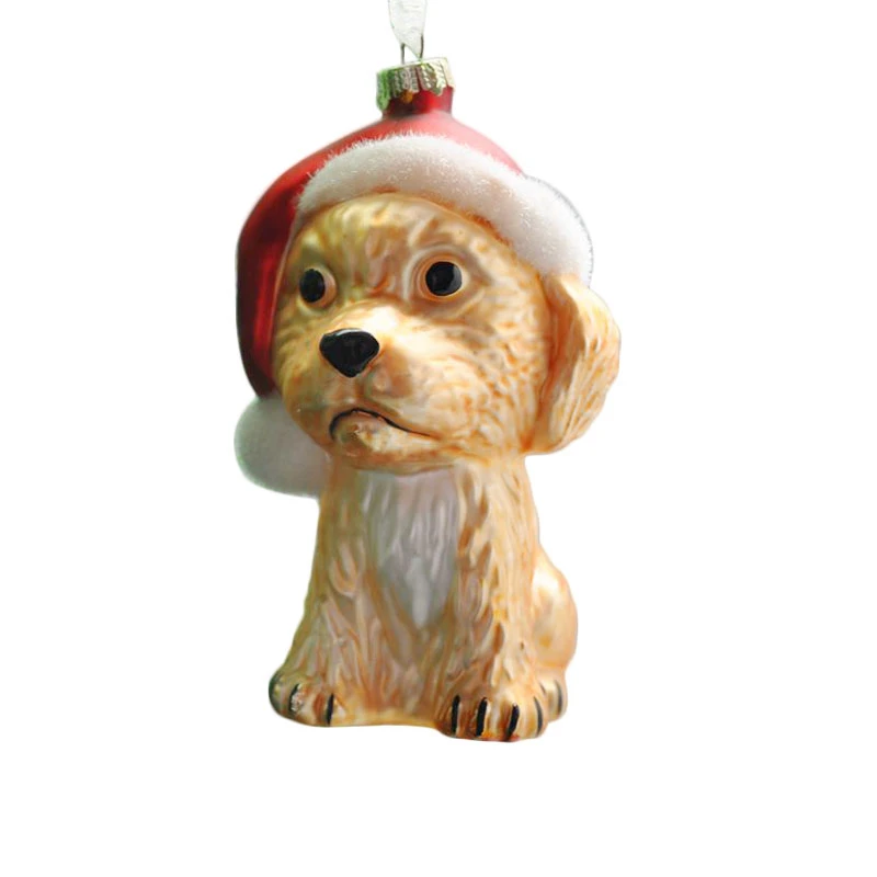 new product christmas tree decorative ornament lucky glass dog