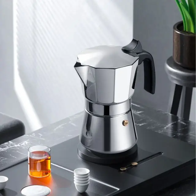 Classic Italian Style 3 Espre Sso Cup Moka Pot Aluminium Cappuccino