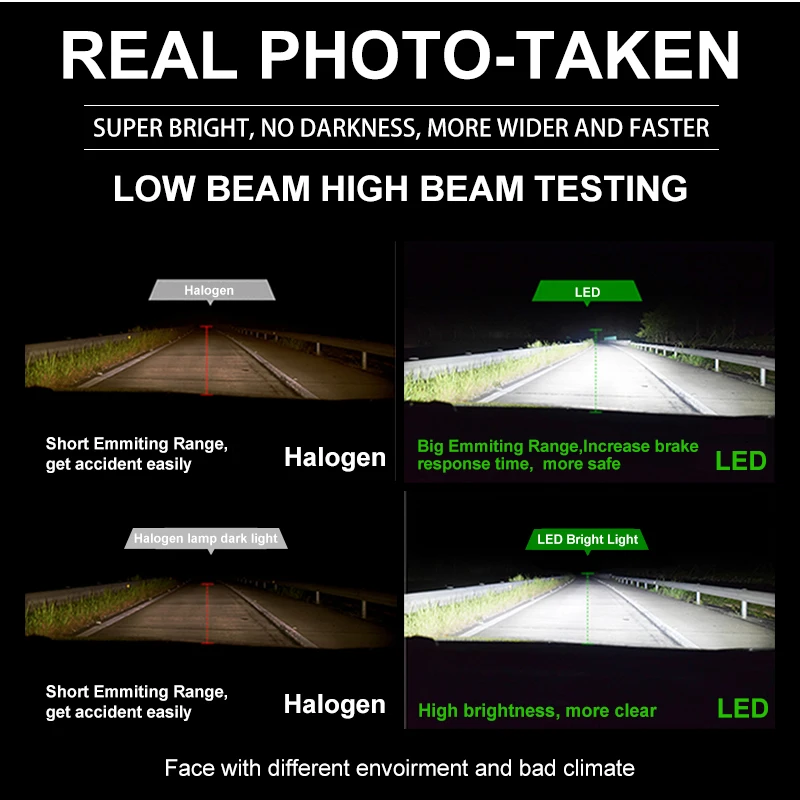 Yufing OEM Factory K3 Fanless LED Headlight Cooling Belt H4 H11 9004 9007 Motor Car Accessories Universal LED Headlamps