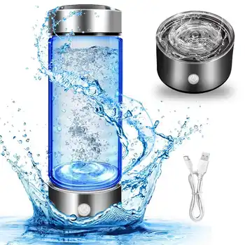 Rechargeable Portable Glass Hydrogen Rich Hydrogen Water Generator Bottle with SPE and Pem Technology and Ionizer Machine