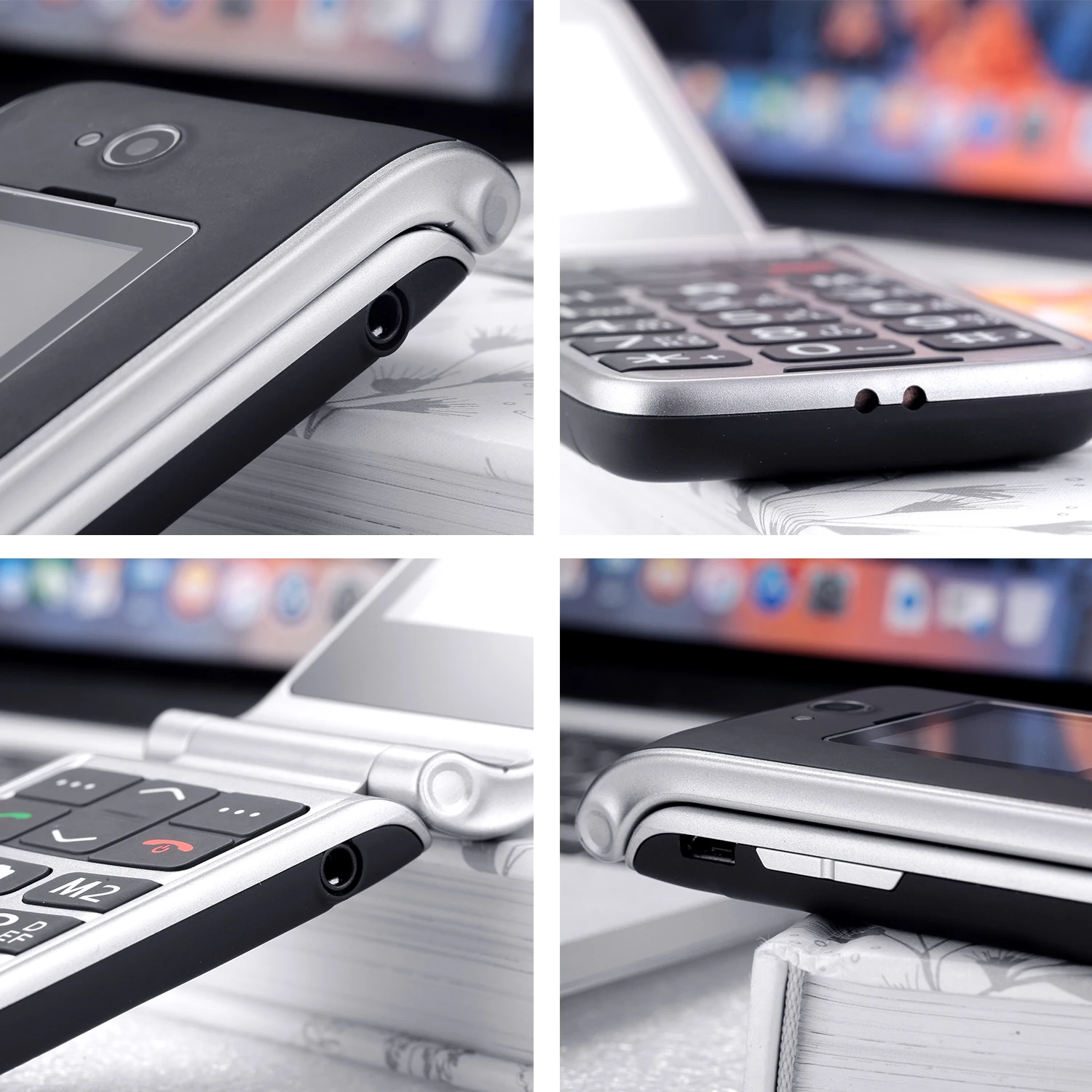 New Model D311-PLUS 2.4 Inch Small Flip Cell Phones Unlocked Mobile dual screen