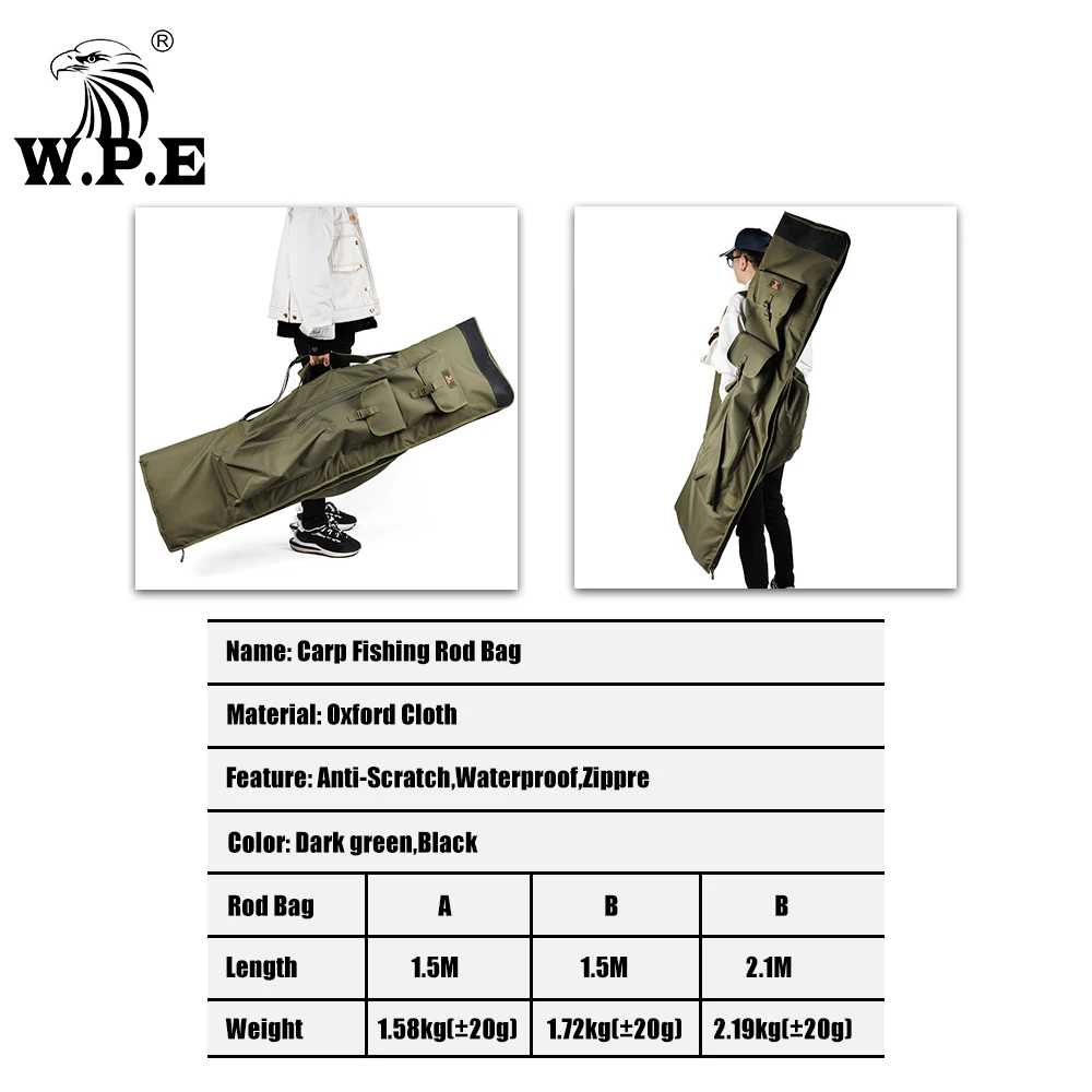 W.p.e Waterproof Fishing Tackle Bag 2-layer Fishing Lure Reel