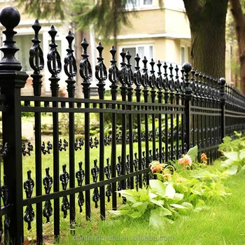 steel yard fence panel wrought iron security metal fence panel galvanized steel fence