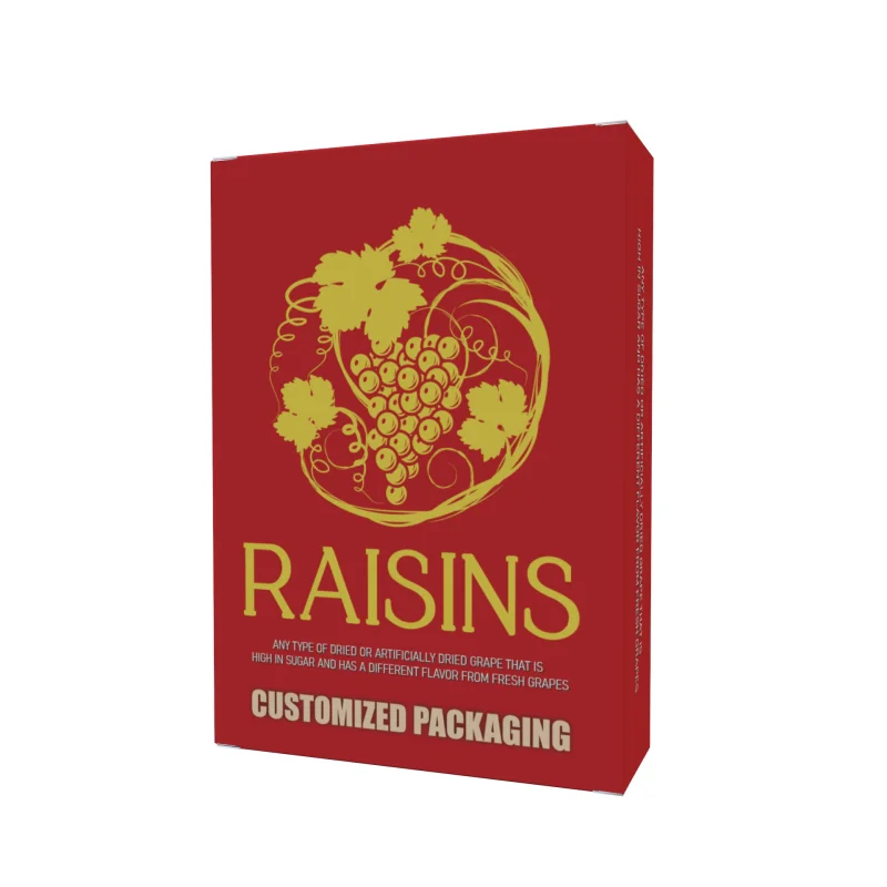 Custom Packaging PBAT Design for Raisins in Cardboard Boxes Dried Fruits Raisins Cardboard Box