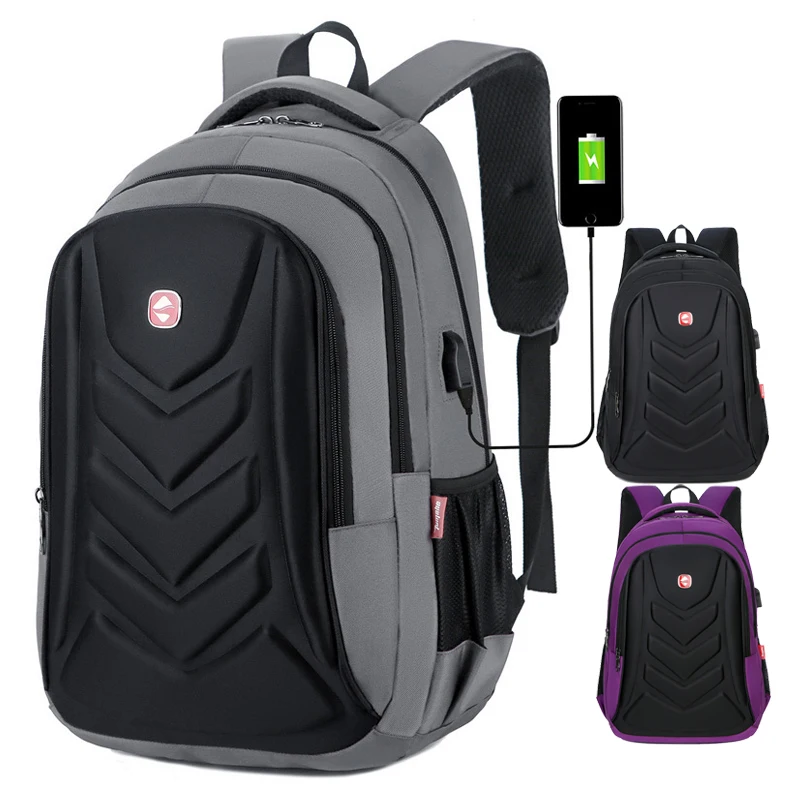 Business Travel Men Mochila Waterproof 15.6 Inch Computer School Pack EVA Hard Shell Front Day Bag Laptop Backpack with USB Business Travel Men Mochila Waterproof 15.6 Inch Computer School Pack EVA Hard Shell Front Day Bag Laptop Backpack with USB