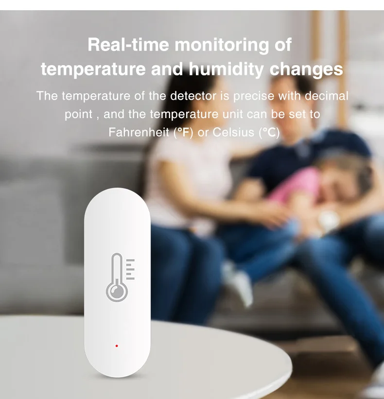 Tuya Zigbee Smart Wifi Temperature & Humidity Detector Hygrometer 