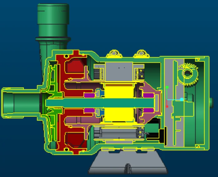 BLDC Water Pump 24VDC 250W 6000L/H Single Stage Centrifugal Pump for EV Battery Cooling with IP68 and 18 Months Warranty