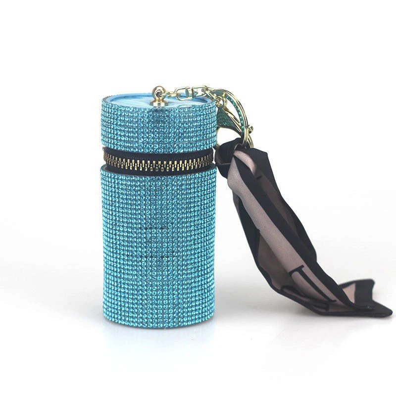 Charm Rhinestone Lipstick Bag Keychain Diamond Design Luxury Bags Mini