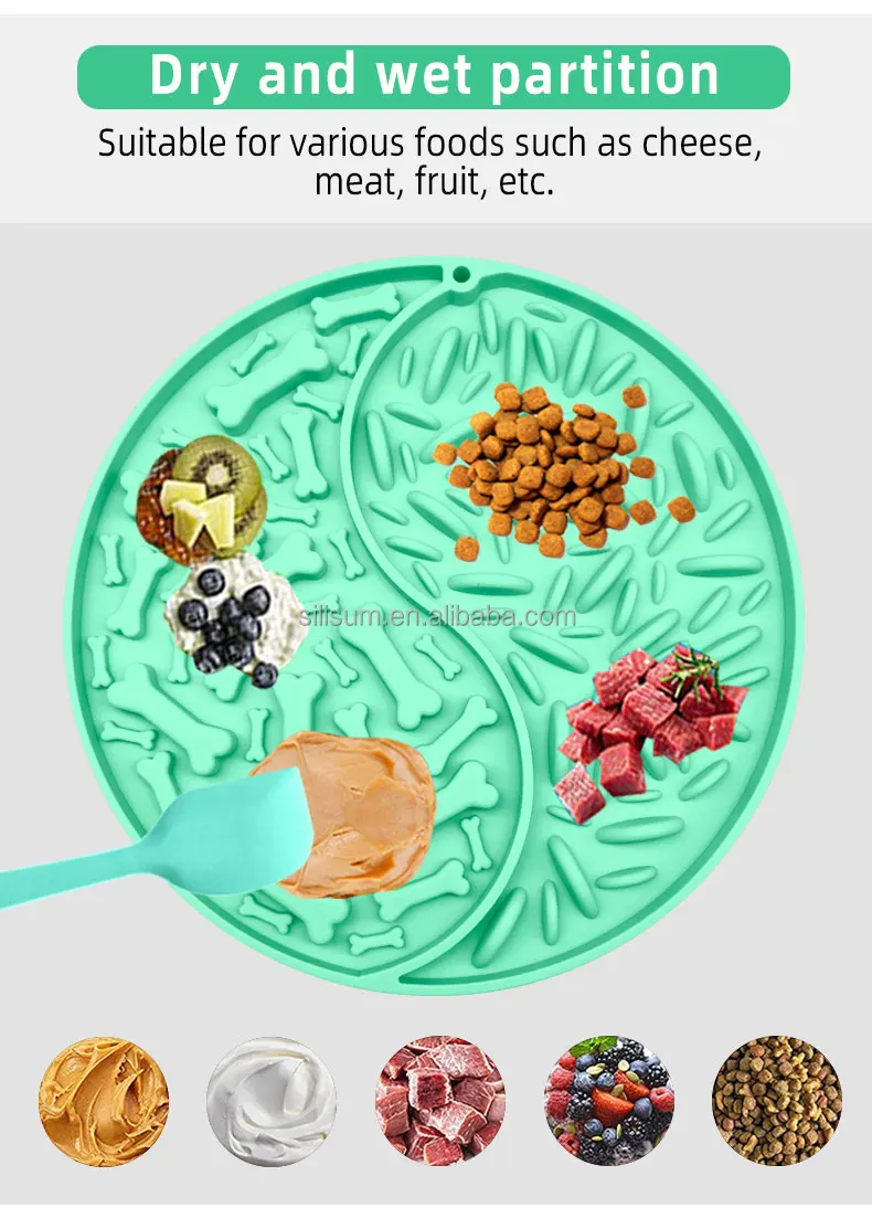 New Arrivals Silicone Dog Round Lick Mat Logocustomized Lick Mat Dog