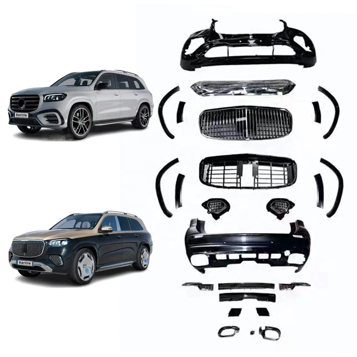 Auto pp Parts Body Kit Conversion Facelift Upgrade Kits for Benz GLS X167 Upgrade to Maybach Body Kit GLS600 maybach Model
