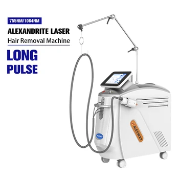 Alex 755nm 1064nm Laser Hair Removal Machine Price With Cooling Gentle nd yag Long Pulse Alexandrite Laser Hair Removal Machine