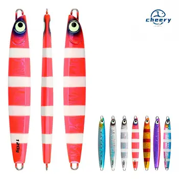 CHEERY Jigging Pro Vertical Long Casting 60g-160g Luminous Saltwater Deep Sea Boat Fishing Jig 3d Metal Jigging Lure – Metal Jig – view 2