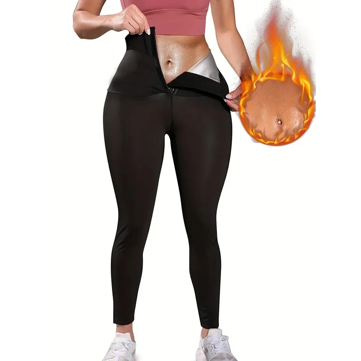 Trenér na tvar těla s úzkým pasem Gym Sports Slimming Leggings pro ženy s vysokým pasem na zakázku, yogové kalhoty s podporou boky pro dámy