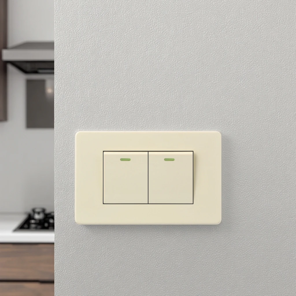 VNX Popular Golden Decoration Home Electrical Light Power 2 Gang 2 Way US Wall Switches