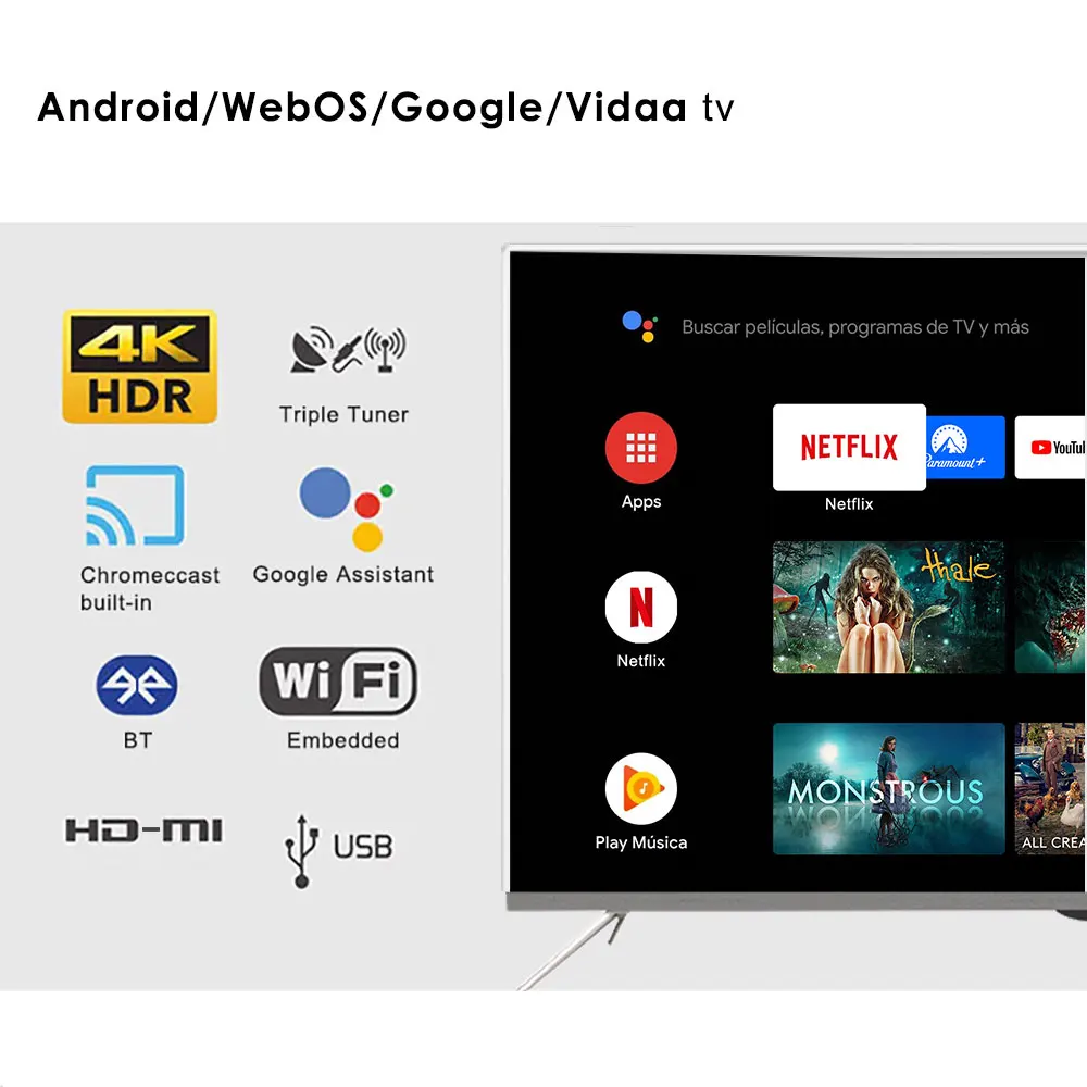 50 Inch OLED TV - 4K Smart TV with Ultra-Thin Frameless Display