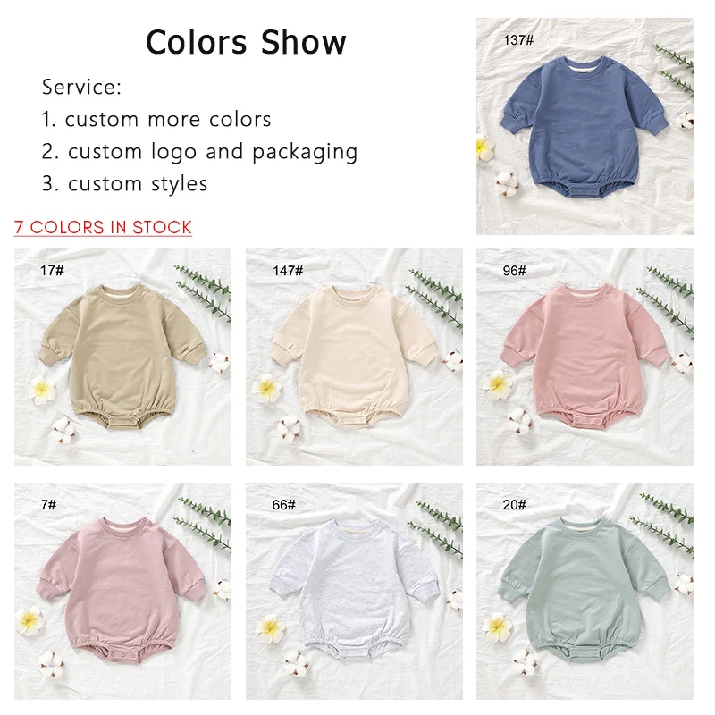 2024 New Baby Boutique Romper 100 Organic Cotton Solid Sweater Long   H60428716c9a64ad8bf2fe53289dcf1a6d 