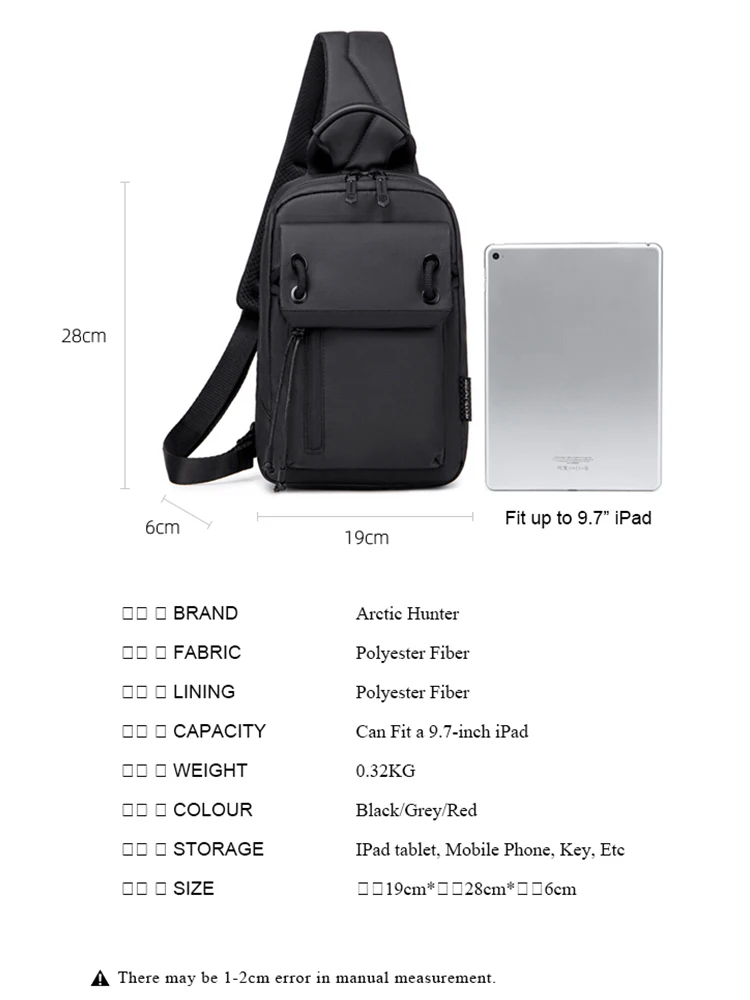 Arctic Hunter Waterproof Chest Bag for Men