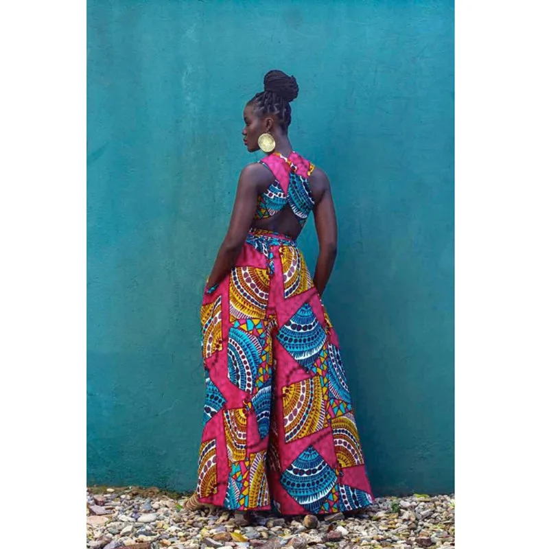 New chic open back clothing dress designs for african women