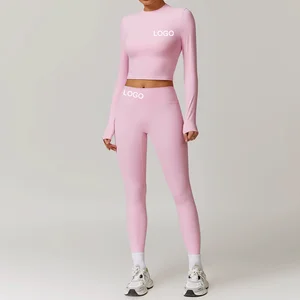 Athletic Clothing Ladies Gym Fitness Sports Workout Yoga Clothes Suit Activewear Conjunto De Yoga Sin Costuras