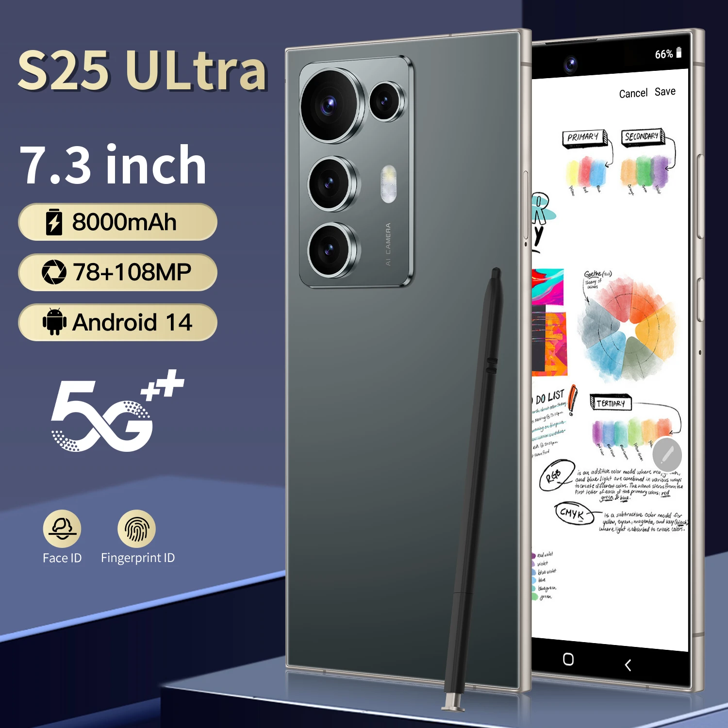 C25 Ultra simフリー　スマホ　Shenzhen C25 ULTRA Left Perforation 7.3-inch 4G 16 megapixel 16+1TB Global