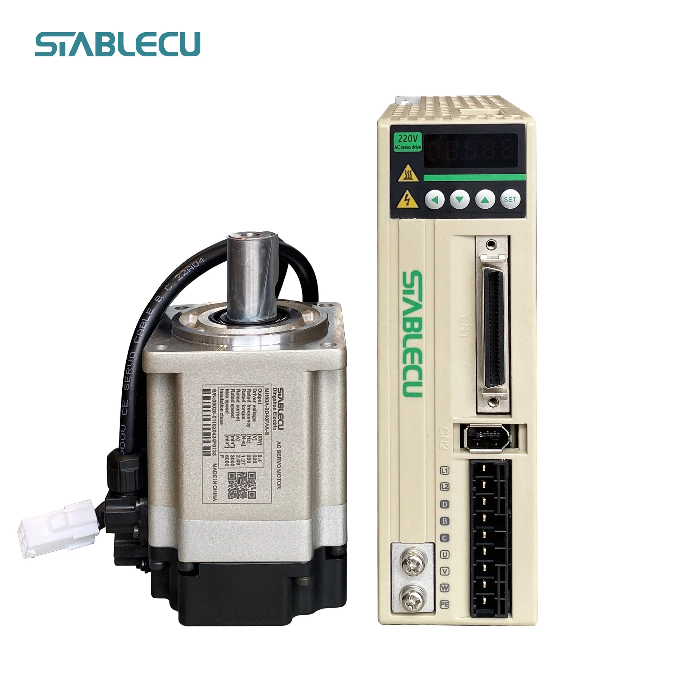 TOP 10 Brand STABLECU Ac Servo Motor Servo Driver Kit 220v 400W AC Tepper Motor with Encode Line for Milling Machine