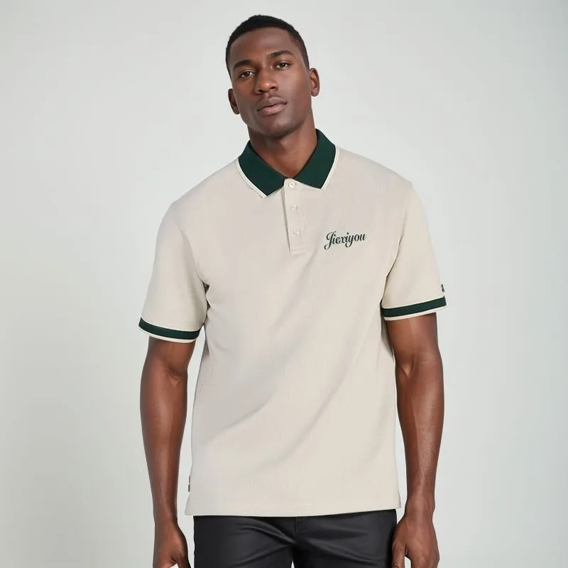 High Quality Custom Polo Shirts Rib-Collar Uniform Embroidery Logo