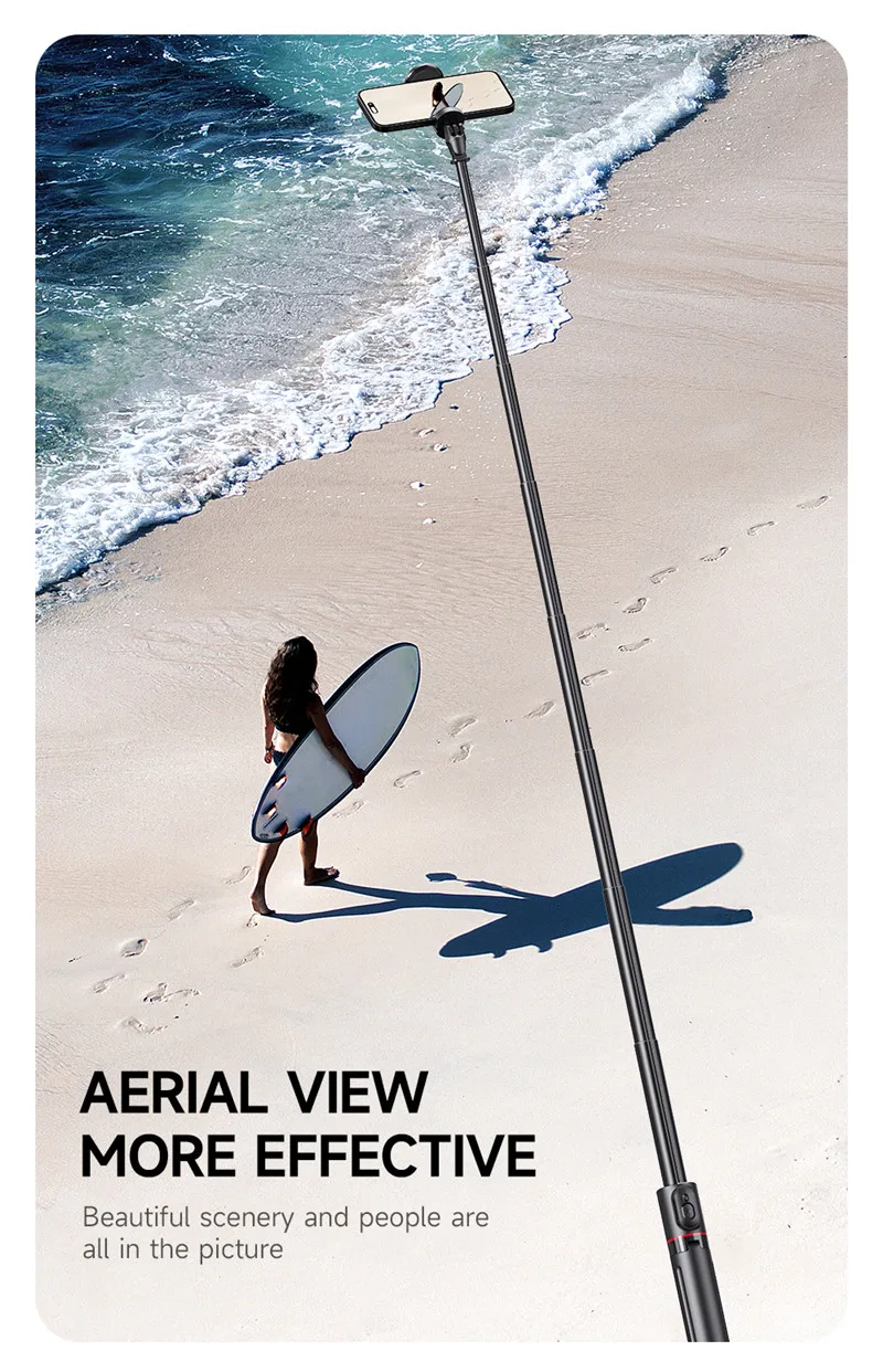 NEW TT01 All-in-one Auto Jump Open Tripod Magnetic Remote Drop Automatically Tripod 1.77m Super Long Rod Selfie Stick
