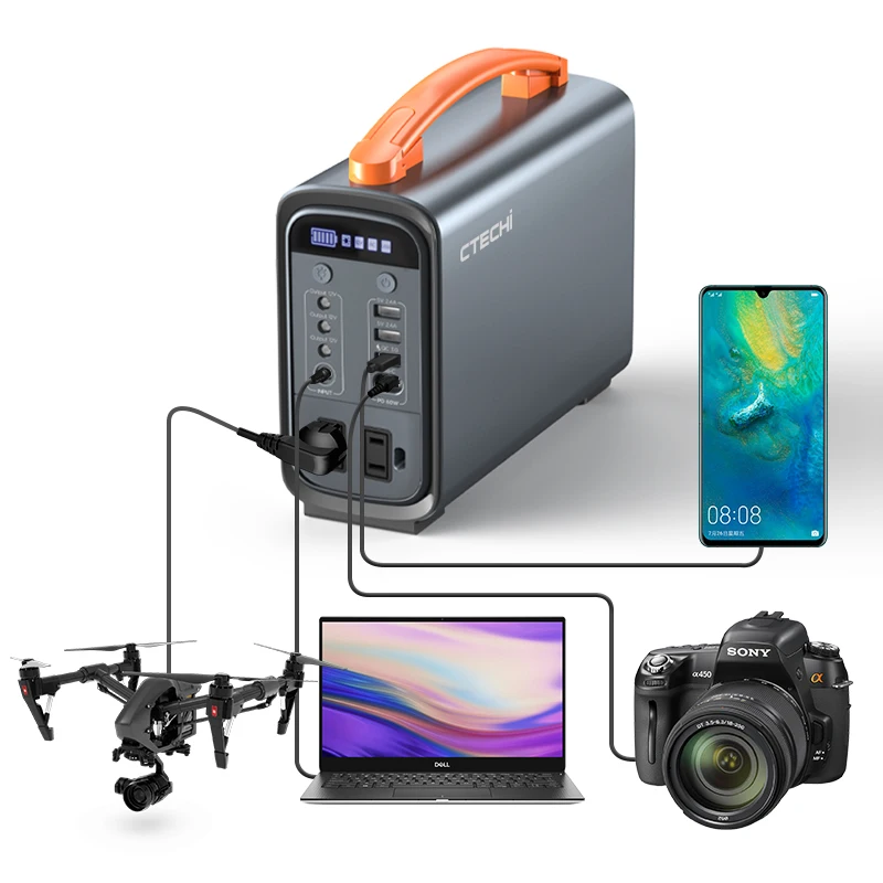 Factory Price Multi-function 200W Portable Energy Storage Power Supply Backup Solar Portable Generator Power Station