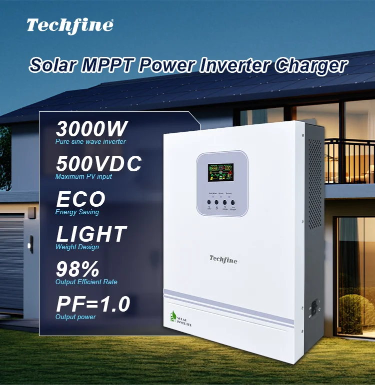 Techfine 3KW MPPT Solar Inverter for Off Grid Systems | 24V, Pure Sine ...