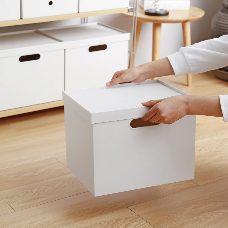SHIMOYAMA Plastic Office Storage Box File Desk Organizer Sets Home Sundries Containers for Cabinet With Lid and Wheel