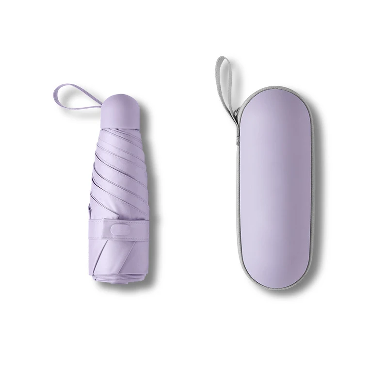 New Arrived Capsule EVA case Easy Carry Folding Three Folding Umbrella