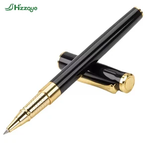 Quality Metal Gel Ink Pen with Laser Carving Custom Logo for Advertising Gift and Business Signature Pen Black Ink