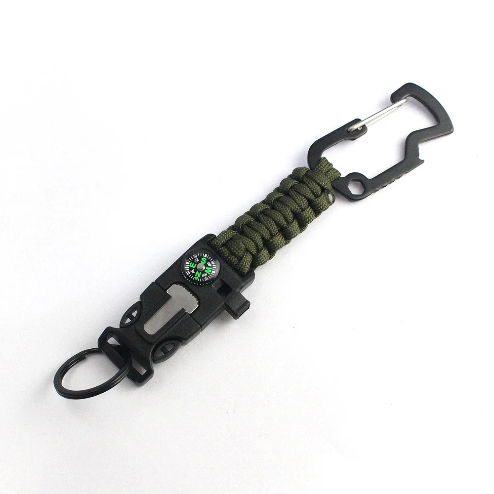 Edc Outdoor Paracord Survival Keychain,Emergency Paracord Survival Kit