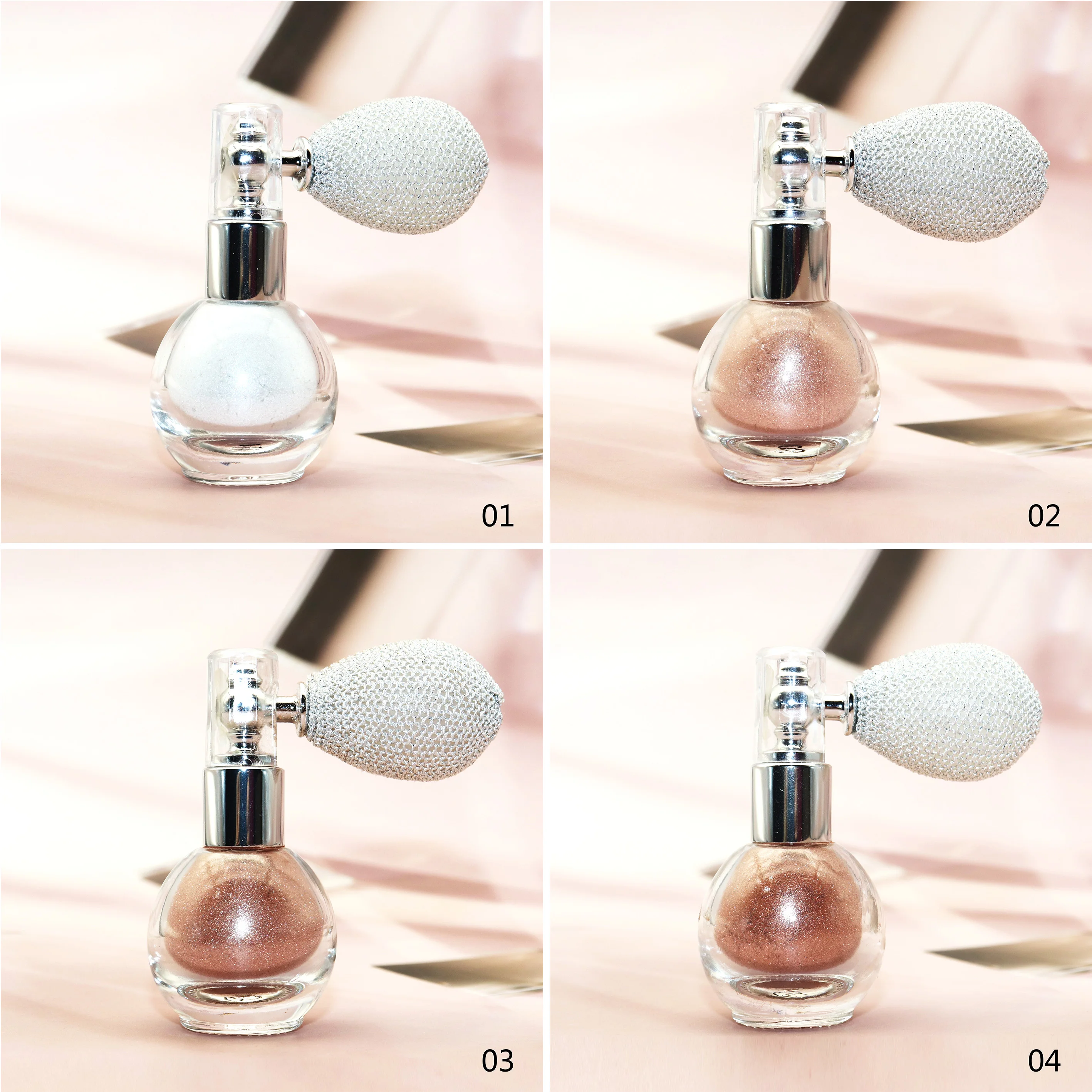 2025 New Style Custom Cream Highlighter Makeup Loose Pressed Liquid 4 Pigmented Sunscreen Colors Private Label Face Makeup