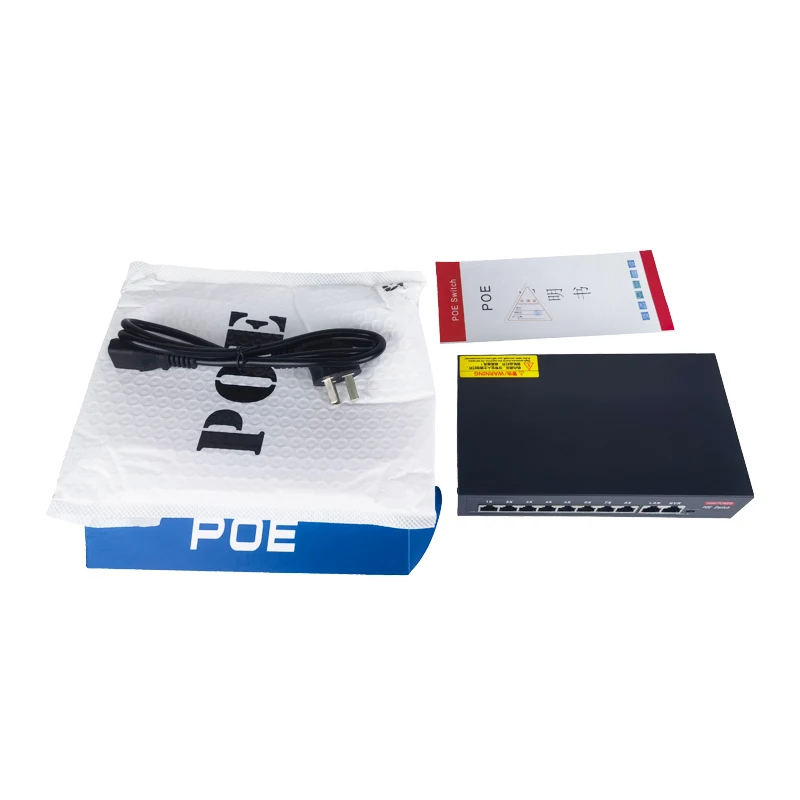 8 Port 100M POE 1000M Uplink Switch - Lingshi LS-DS0802A-V2