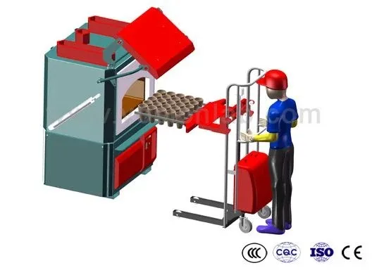 Fire Assay Laboratory High-efficiency Multi-position Manual Crucible Loader Trolley