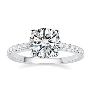 S925 Sterling Silver Rings Moissanite Platinum Ring Oval Gemstone Sparkly Rings Women Fancy Jewellery for Ladies