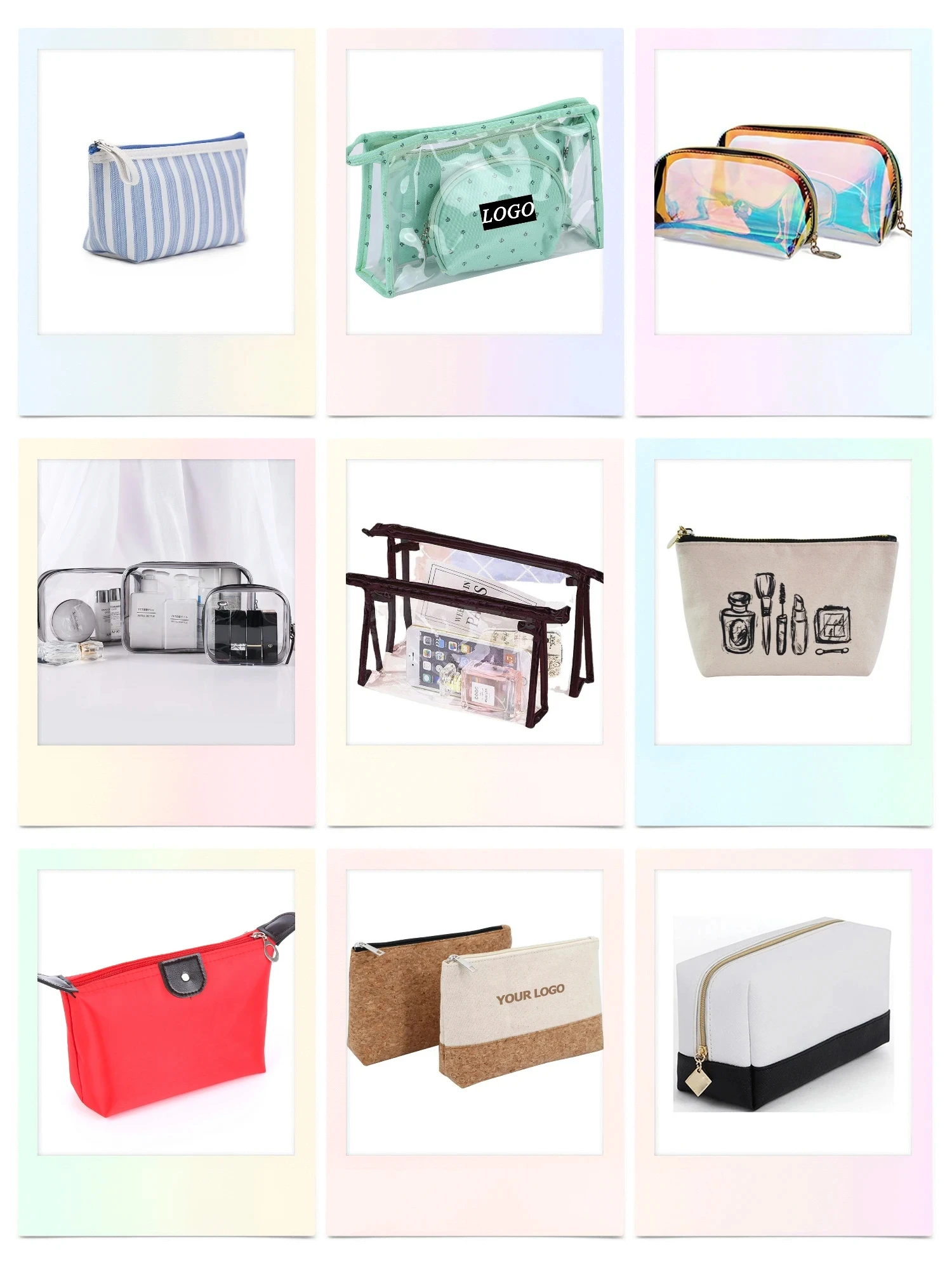 Custom Logo Solid Color Mini Canvas Pouch Coin Purse Key with Zipper Simple Folding Gift Cotton Canvas Cosmetic Makeup Bag details