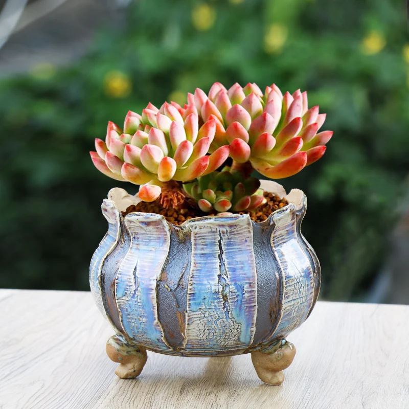 Bonsai Potshot Sale Handmade Clay Large Bonsai Pot Glazed Ceramic Glazed  Garden Pots Outdoor Large Pots for Succulent