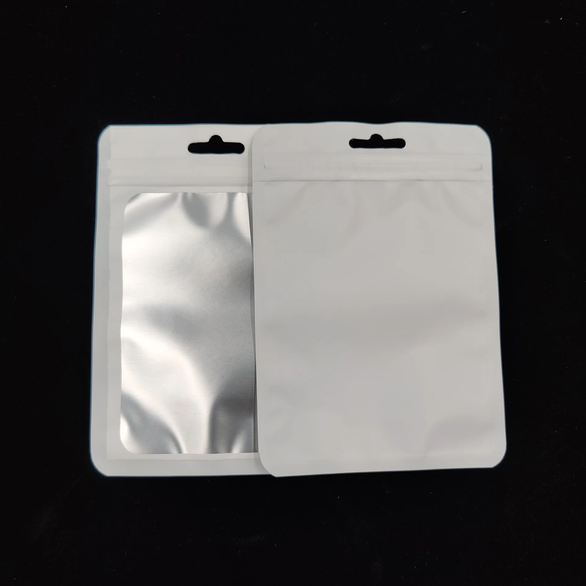Matte Finish Customized Plastic Pouches Plastic Jewelry Packaging Bags With Clear Window