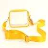 Yellow clear crossbody bag
