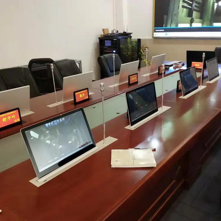 Настольный моторизованный вертикальный ЖК-монитор лифт для столов в переговорной/pop up с ЖК монитором все звуковые и медиа подъем монитора BST-LL-005