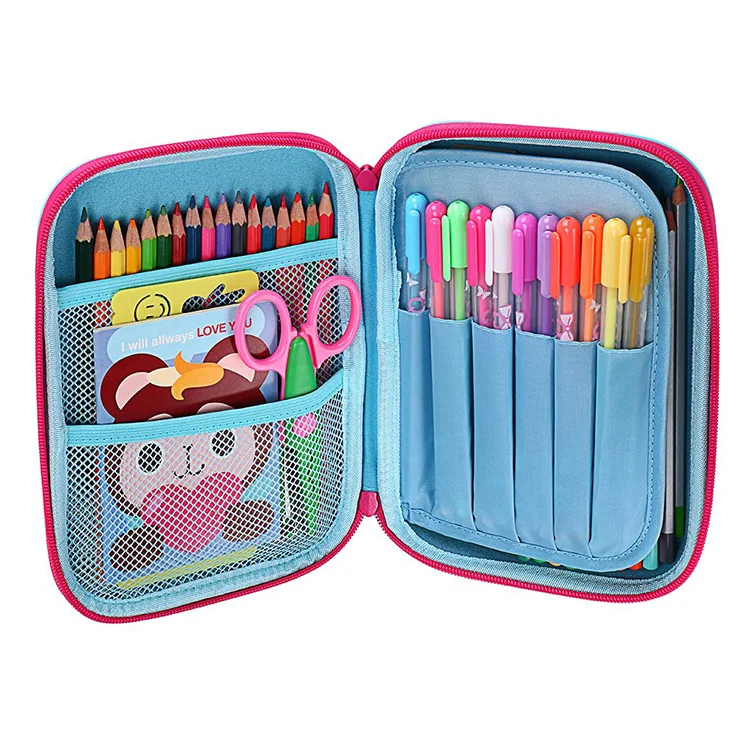 Custom Logo Girls Stationery 3D Cartoon Smiggle EVA Eco Friendly Double  Layer Pencil Case for Kids Toddler