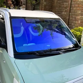 Auto Color Change Tint Windshield Glass Tinted Film Blue And Purple 20% Vlt Self Adhesive Car Glass Chameleon Solar Window Film