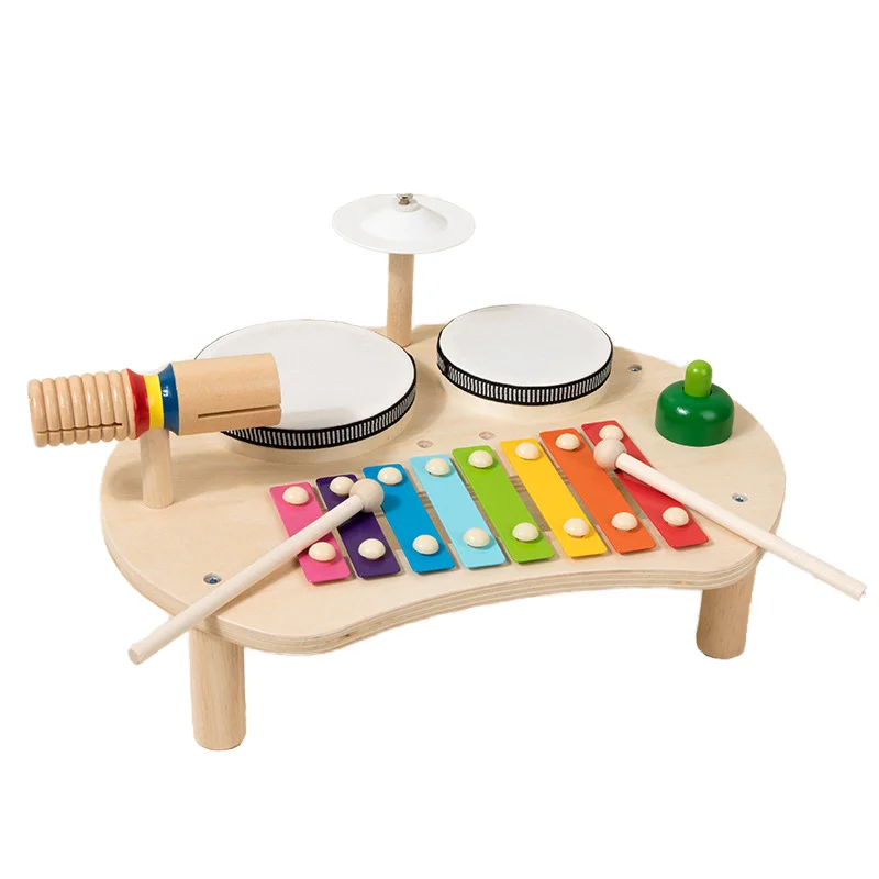 Benutzerdefinierte Montessori Kinder Musikinstrumente für Kleinkinder Baby Holz Vorschule Pädagogisches Musikspielzeug